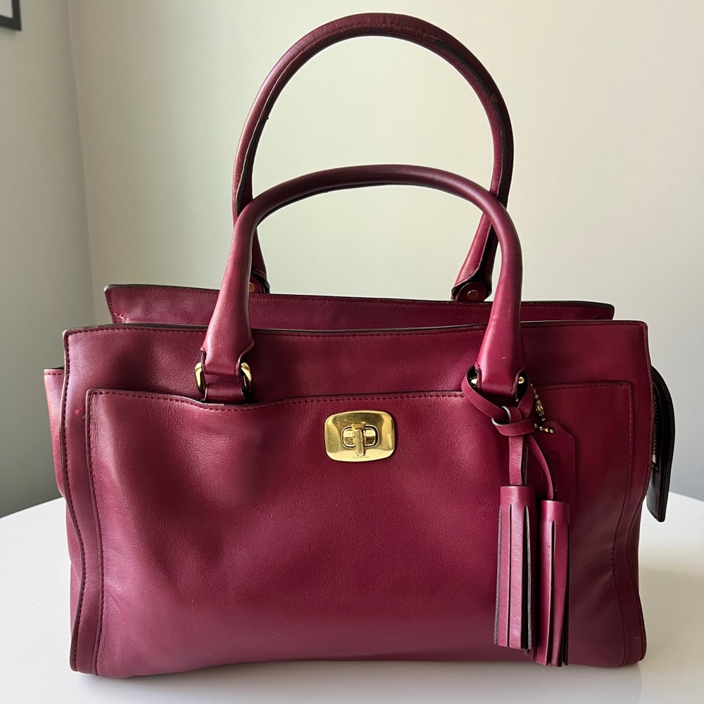 COACH LEGACY CHELSEA CARRYALL Women's Glove Tan Leather Satchel